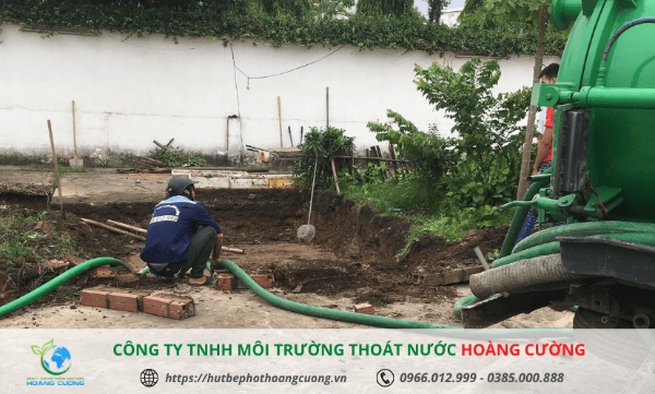 Hút bể phốt tại TP Từ Sơn - Bắc Ninh không đục phá, Bảo hành 5 năm